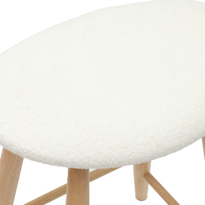 Dining Chairs 2 pcs Natural 46 x 37 x 63 cm Solid Rubber Wood