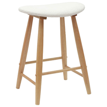 Dining Chairs 2 pcs Natural 46 x 37 x 63 cm Solid Rubber Wood