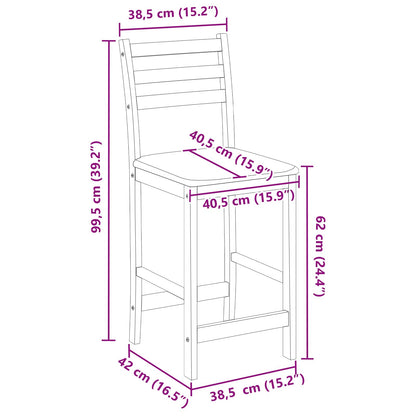 Dining Chairs 2 pcs Natural 40 x 47.5 x 99.5 cm