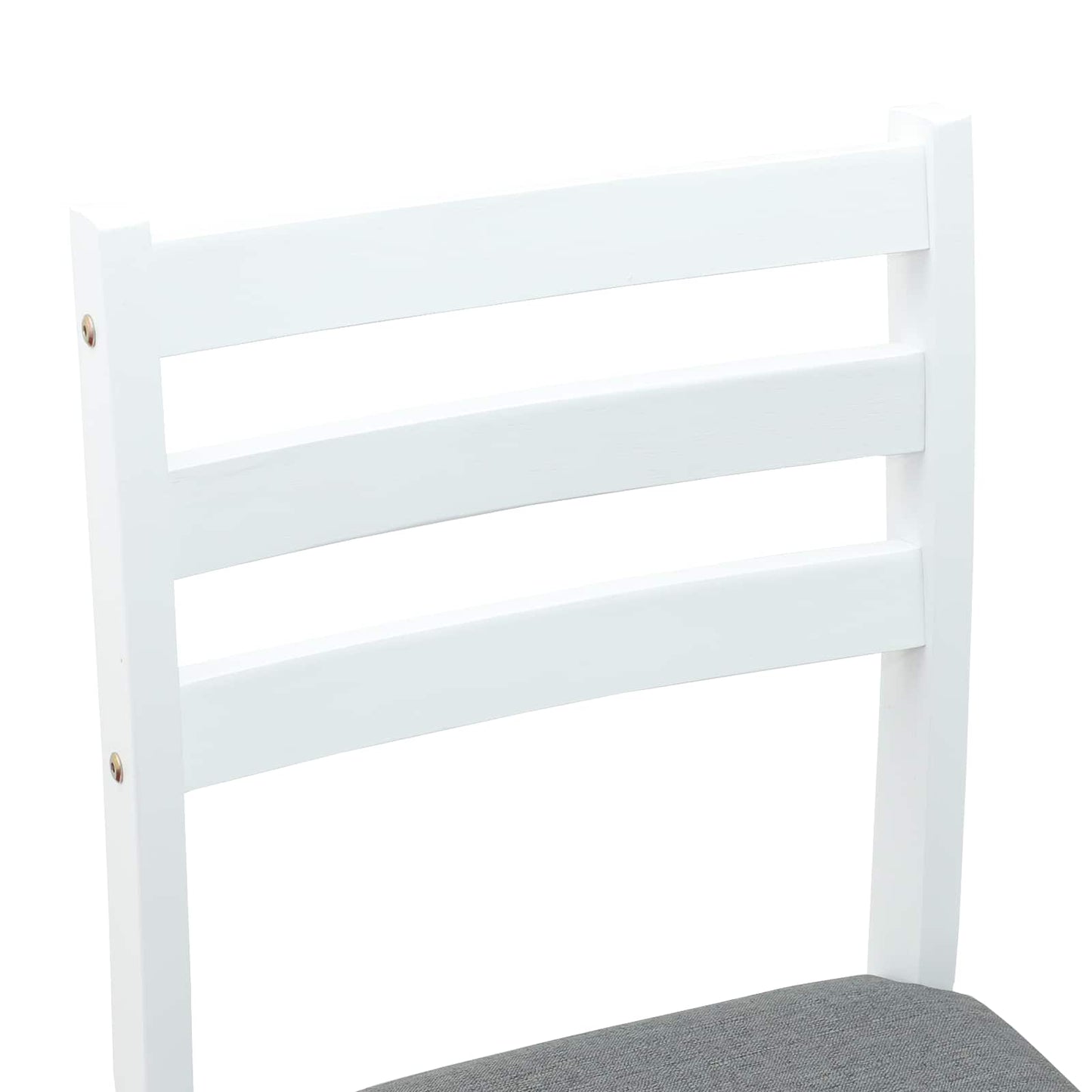 Dining Chairs 2 pcs White 40 x 47.5 x 99.5 cm Solid Rubber Wood