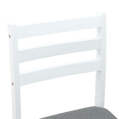 Dining Chairs 2 pcs White 40 x 47.5 x 99.5 cm Solid Rubber Wood