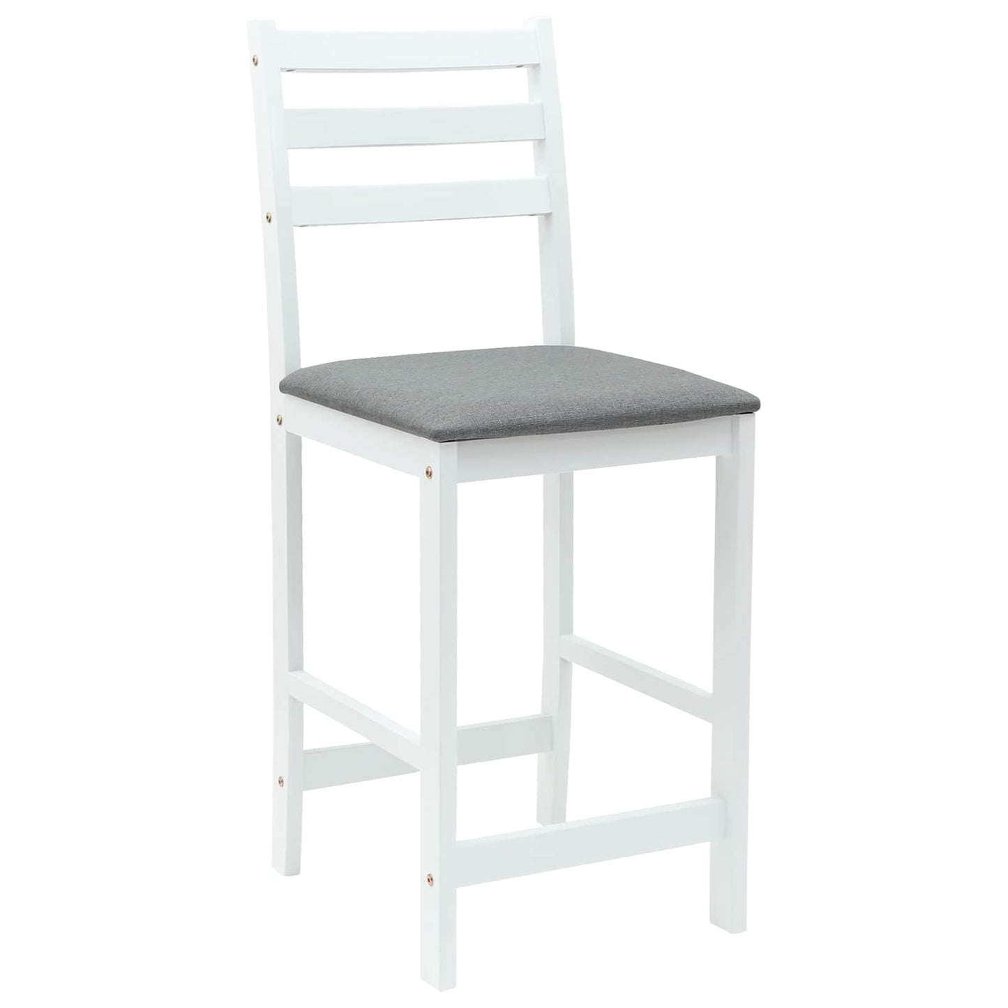 Dining Chairs 2 pcs White 40 x 47.5 x 99.5 cm Solid Rubber Wood