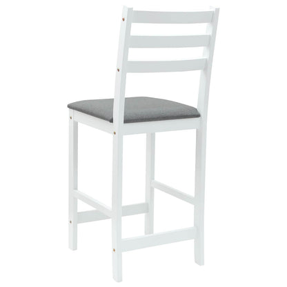 Dining Chairs 2 pcs White 40 x 47.5 x 99.5 cm Solid Rubber Wood