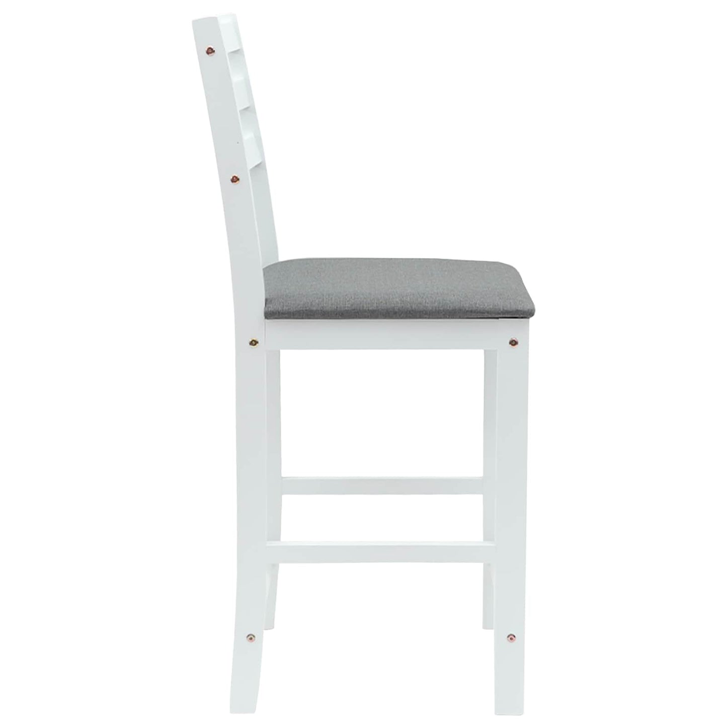 Dining Chairs 2 pcs White 40 x 47.5 x 99.5 cm Solid Rubber Wood