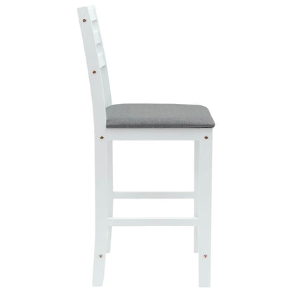 Dining Chairs 2 pcs White 40 x 47.5 x 99.5 cm Solid Rubber Wood