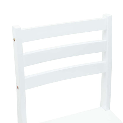 Dining Chairs 2 pcs White 40 x 47.5 x 99.5 cm Solid Rubber Wood