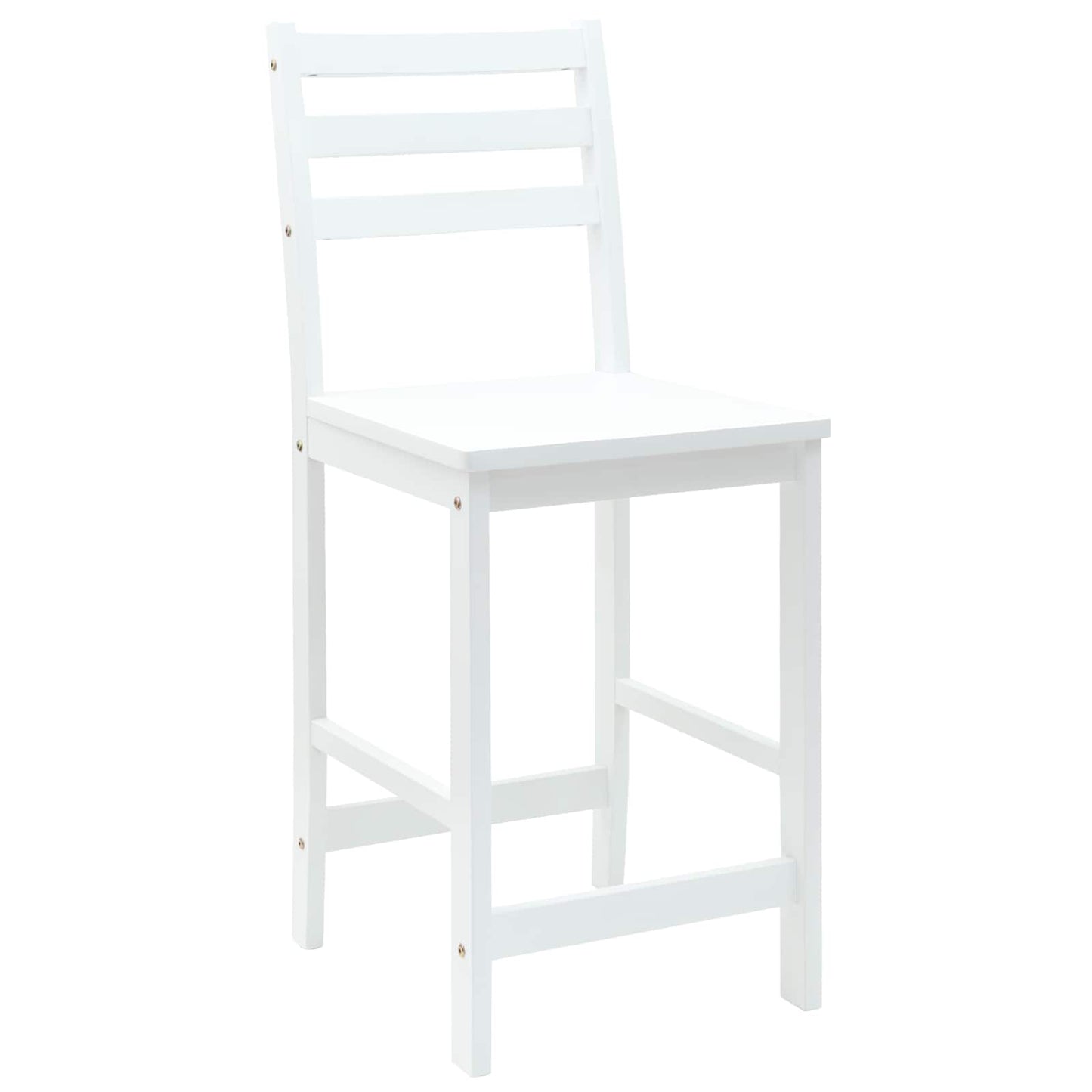 Dining Chairs 2 pcs White 40 x 47.5 x 99.5 cm Solid Rubber Wood