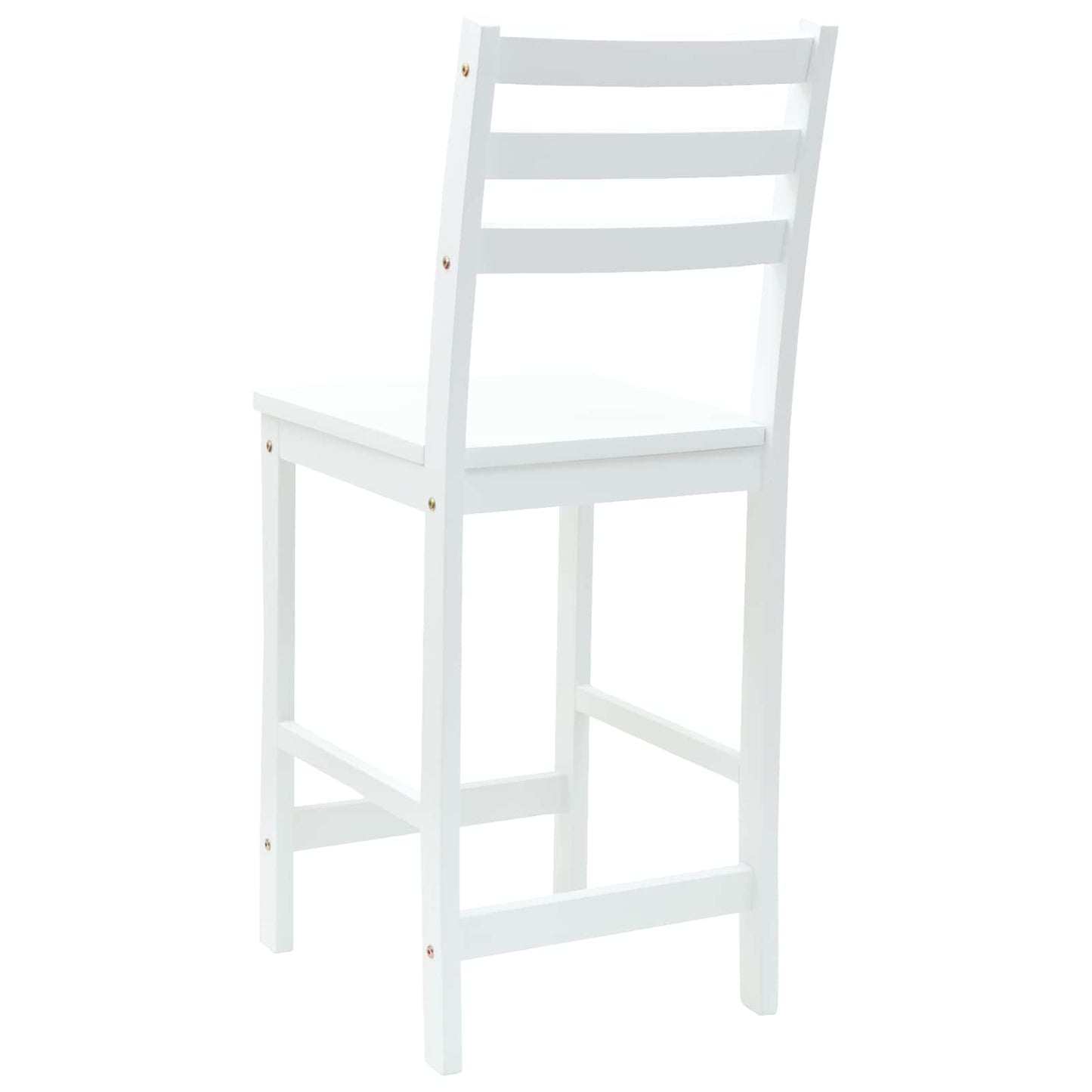 Dining Chairs 2 pcs White 40 x 47.5 x 99.5 cm Solid Rubber Wood