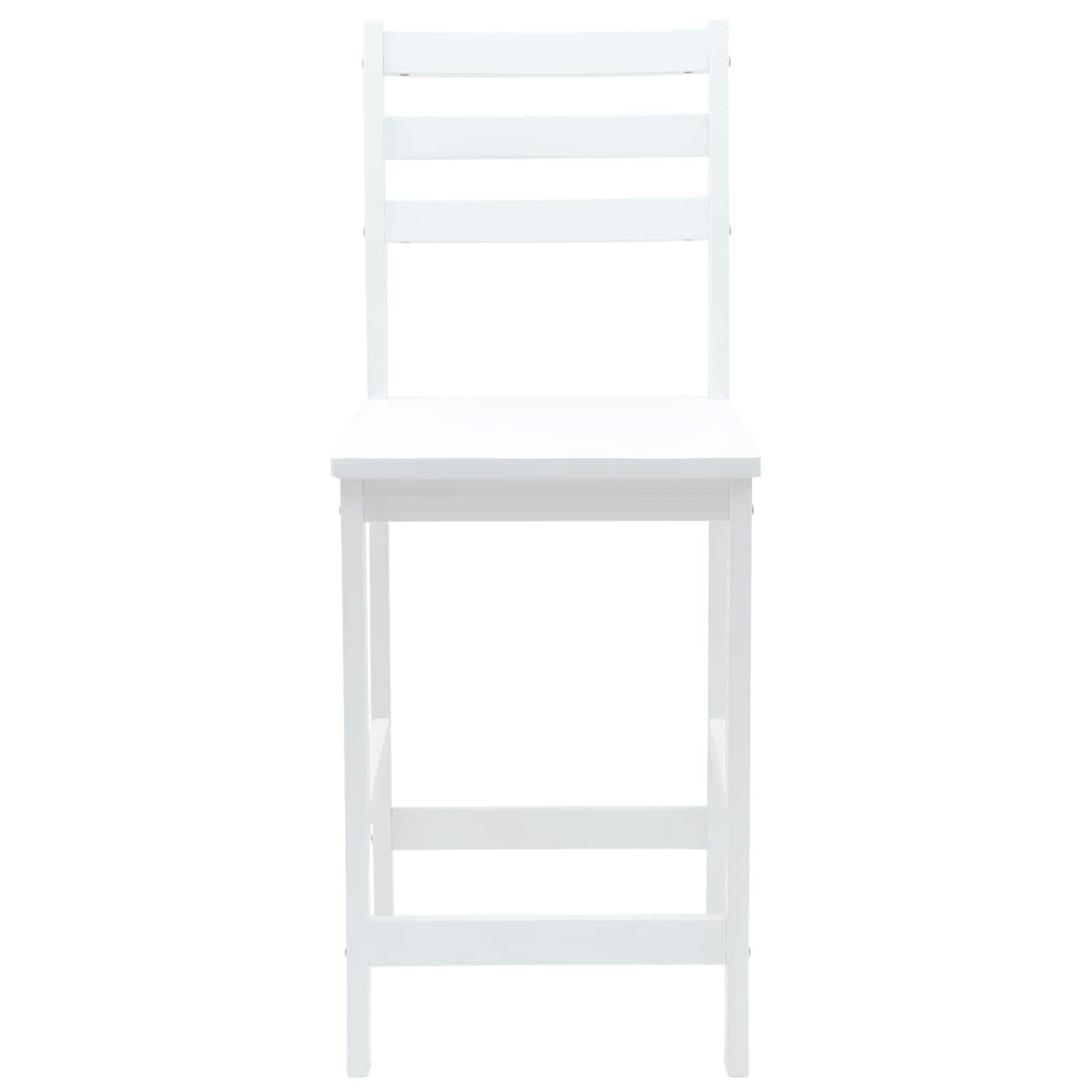 Dining Chairs 2 pcs White 40 x 47.5 x 99.5 cm Solid Rubber Wood