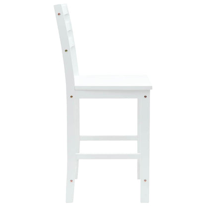Dining Chairs 2 pcs White 40 x 47.5 x 99.5 cm Solid Rubber Wood