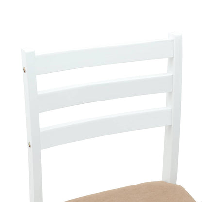 Dining Chairs 2 pcs White 40 x 47.5 x 99.5 cm Solid Rubber Wood
