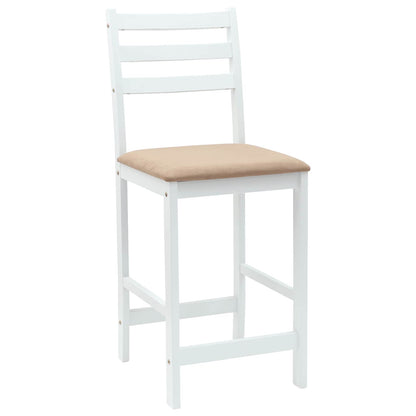 Dining Chairs 2 pcs White 40 x 47.5 x 99.5 cm Solid Rubber Wood