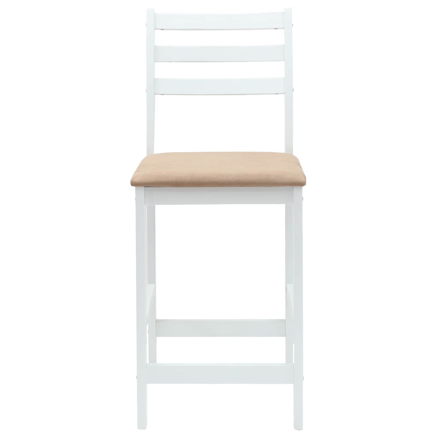 Dining Chairs 2 pcs White 40 x 47.5 x 99.5 cm Solid Rubber Wood