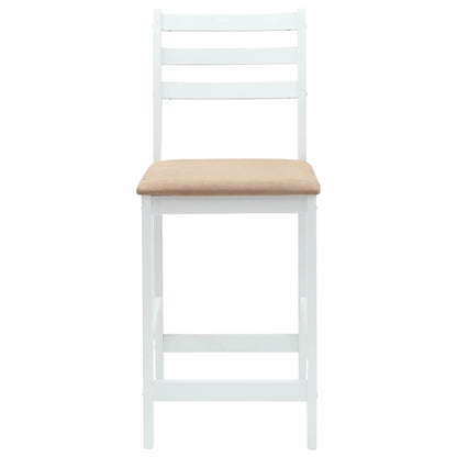 Dining Chairs 2 pcs White 40 x 47.5 x 99.5 cm Solid Rubber Wood