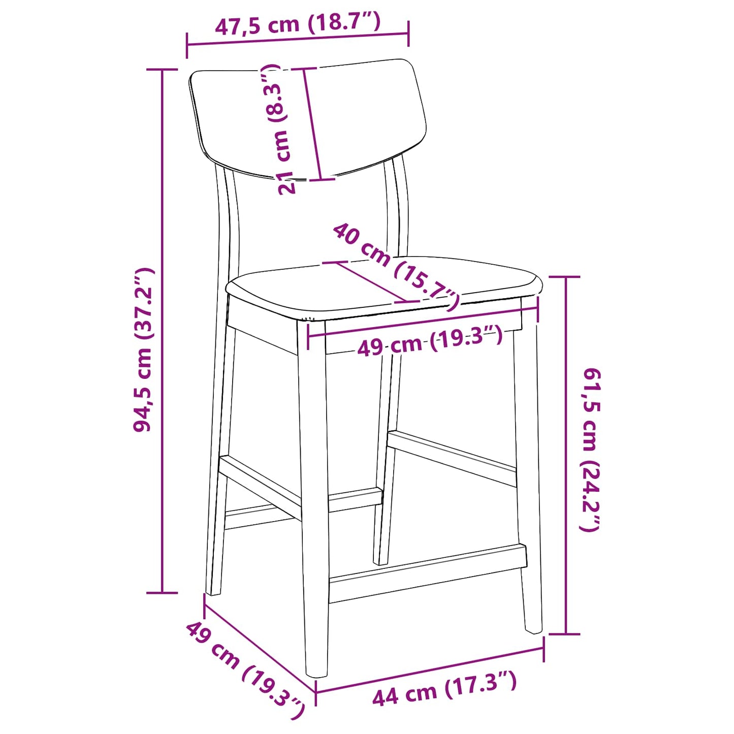 Dining Chairs 2 pcs Light Brown 48 x 49 x 95 cm