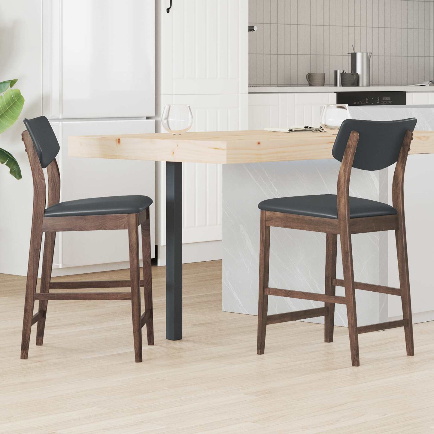 Dining Chairs 2 pcs Light Brown 48 x 49 x 95 cm