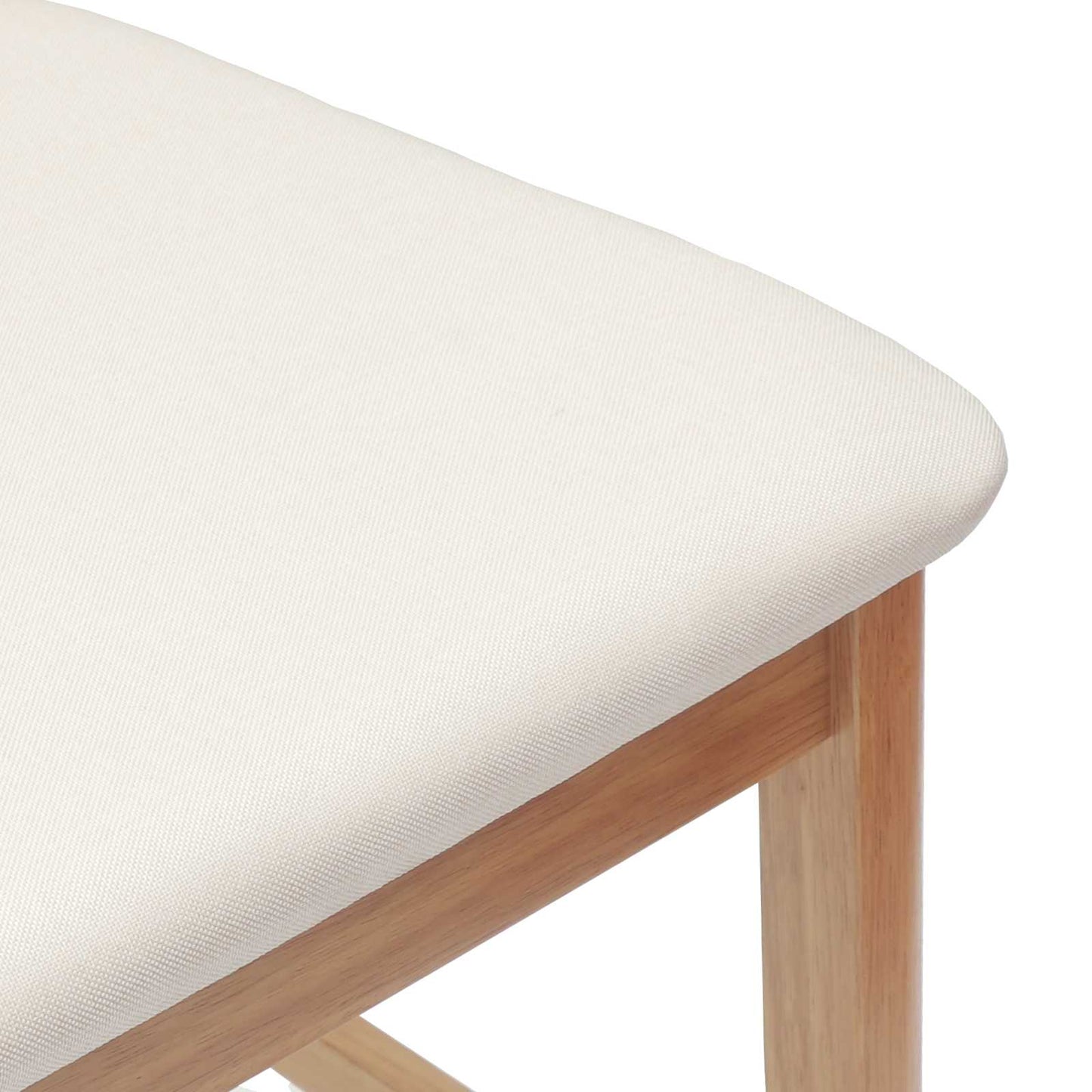 Dining Chairs 2 pcs Natural 48 x 49 x 95 cm Solid Rubber Wood