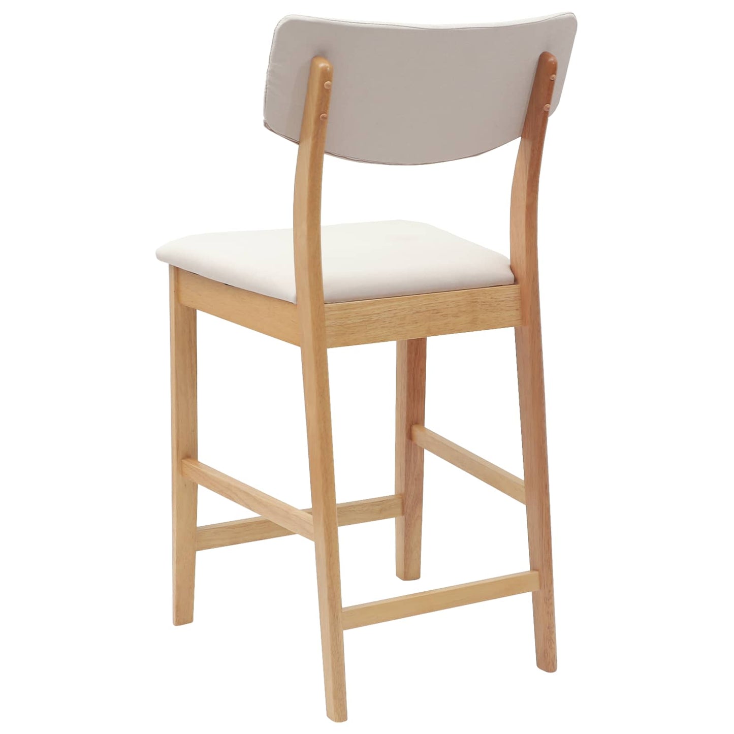 Dining Chairs 2 pcs Natural 48 x 49 x 95 cm Solid Rubber Wood