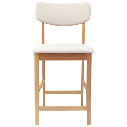 Dining Chairs 2 pcs Natural 48 x 49 x 95 cm Solid Rubber Wood