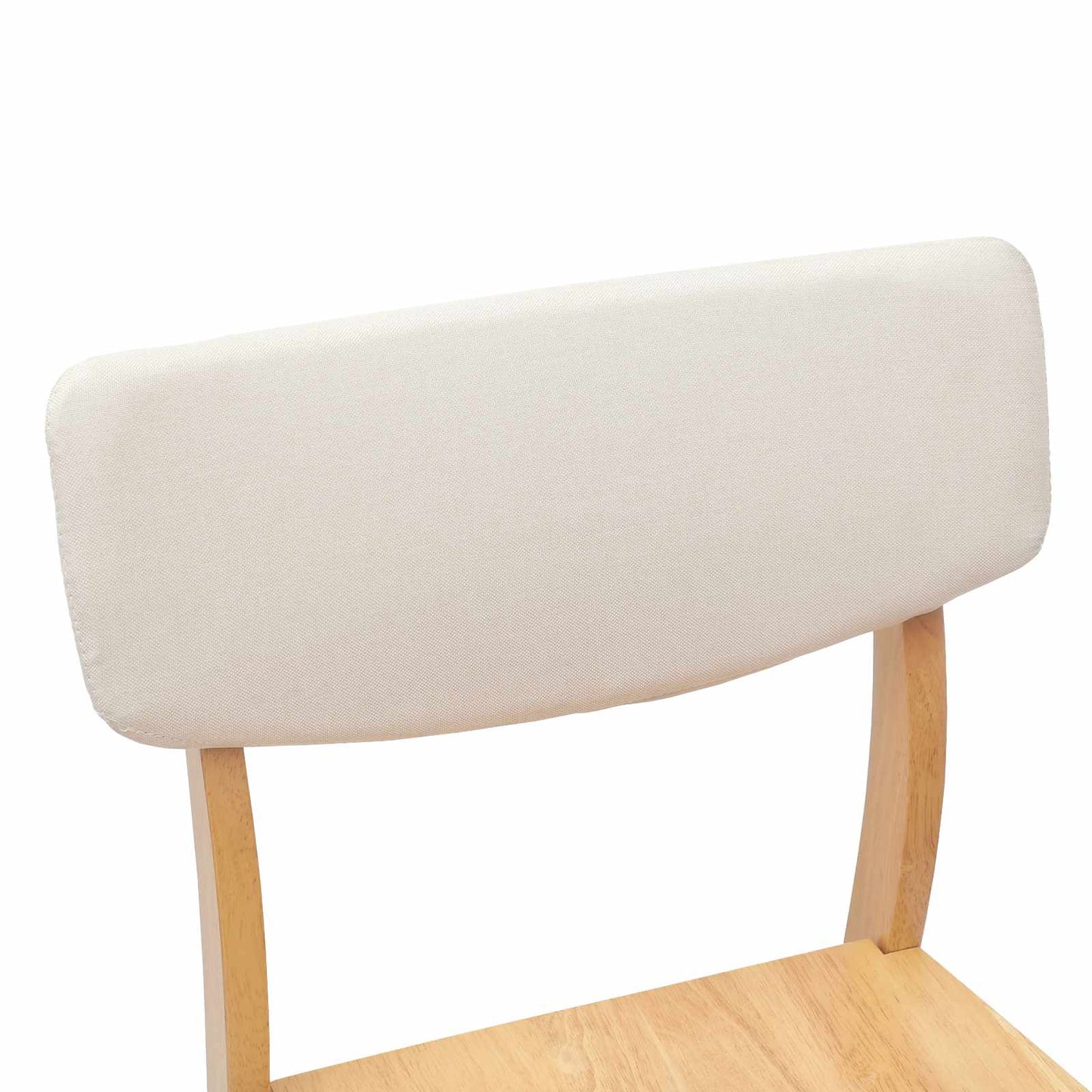 Dining Chairs 2 pcs Natural 48 x 49 x 95 cm Solid Rubber Wood