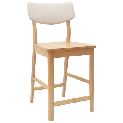 Dining Chairs 2 pcs Natural 48 x 49 x 95 cm Solid Rubber Wood
