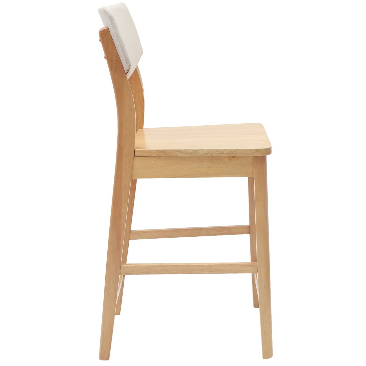 Dining Chairs 2 pcs Natural 48 x 49 x 95 cm Solid Rubber Wood