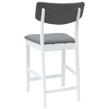 Dining Chairs 2 pcs White 48 x 49 x 95 cm Solid Rubber Wood
