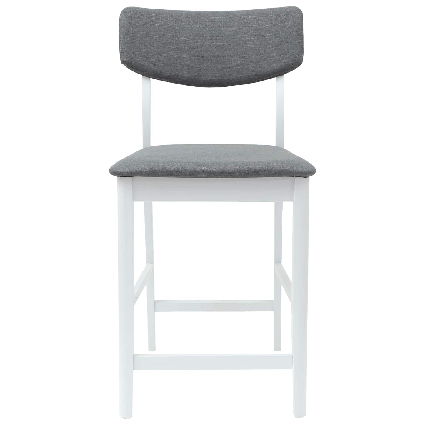 Dining Chairs 2 pcs White 48 x 49 x 95 cm Solid Rubber Wood