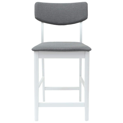 Dining Chairs 2 pcs White 48 x 49 x 95 cm Solid Rubber Wood