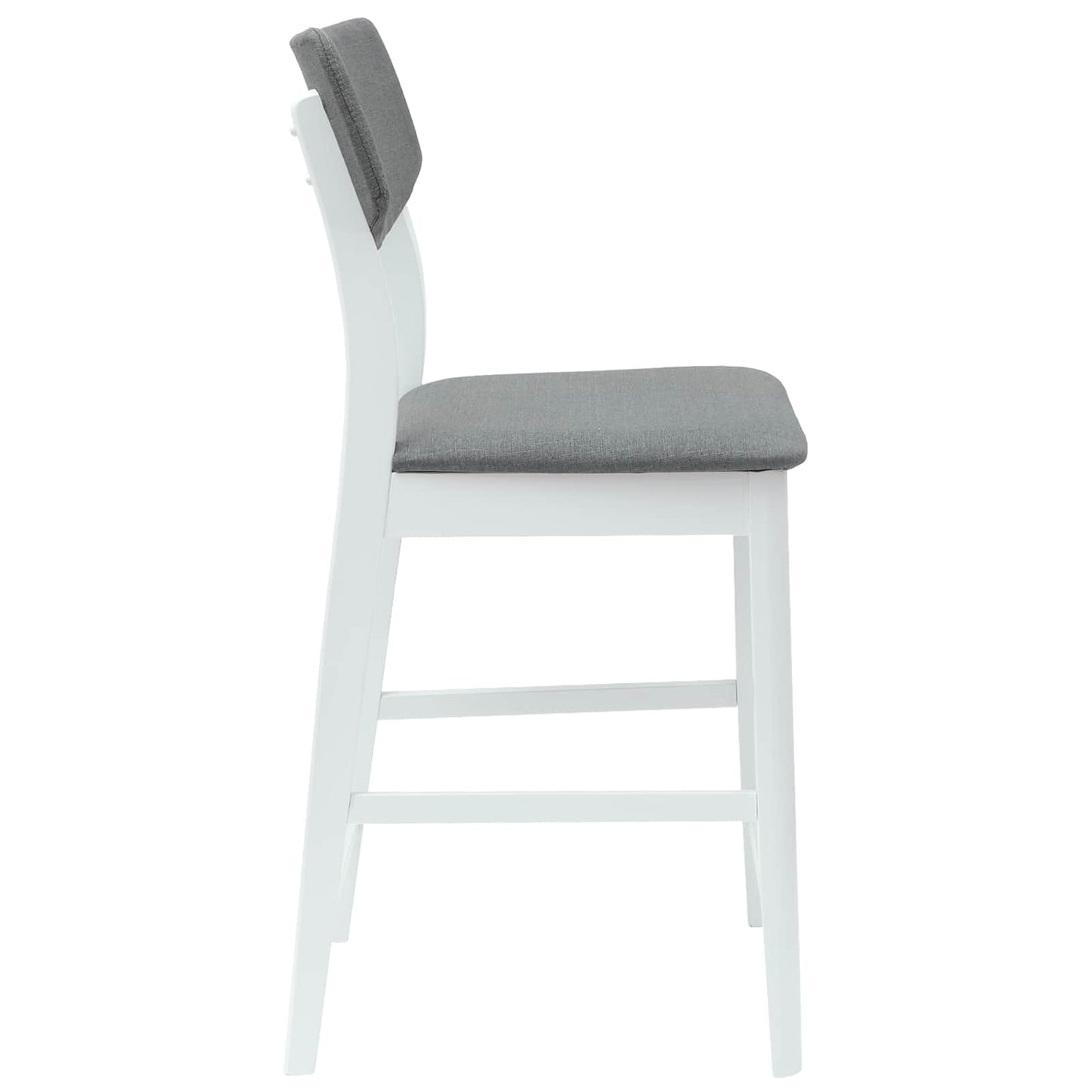 Dining Chairs 2 pcs White 48 x 49 x 95 cm Solid Rubber Wood