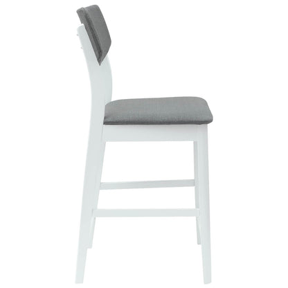 Dining Chairs 2 pcs White 48 x 49 x 95 cm Solid Rubber Wood