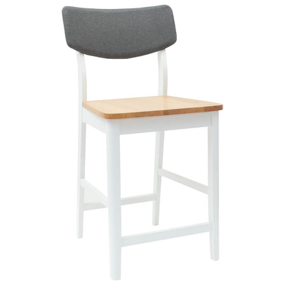 Dining Chairs 2 pcs White 48 x 49 x 95 cm Solid Rubber Wood