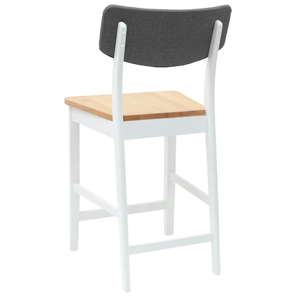 Dining Chairs 2 pcs White 48 x 49 x 95 cm Solid Rubber Wood