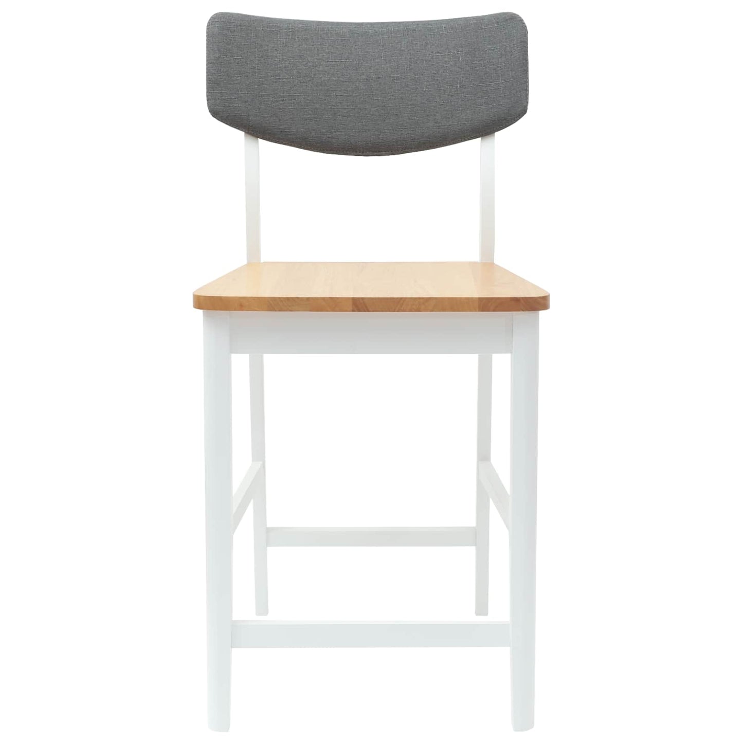 Dining Chairs 2 pcs White 48 x 49 x 95 cm Solid Rubber Wood