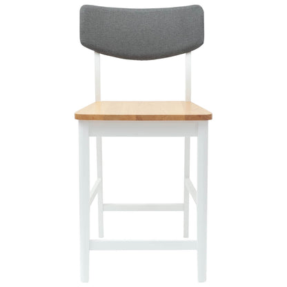 Dining Chairs 2 pcs White 48 x 49 x 95 cm Solid Rubber Wood