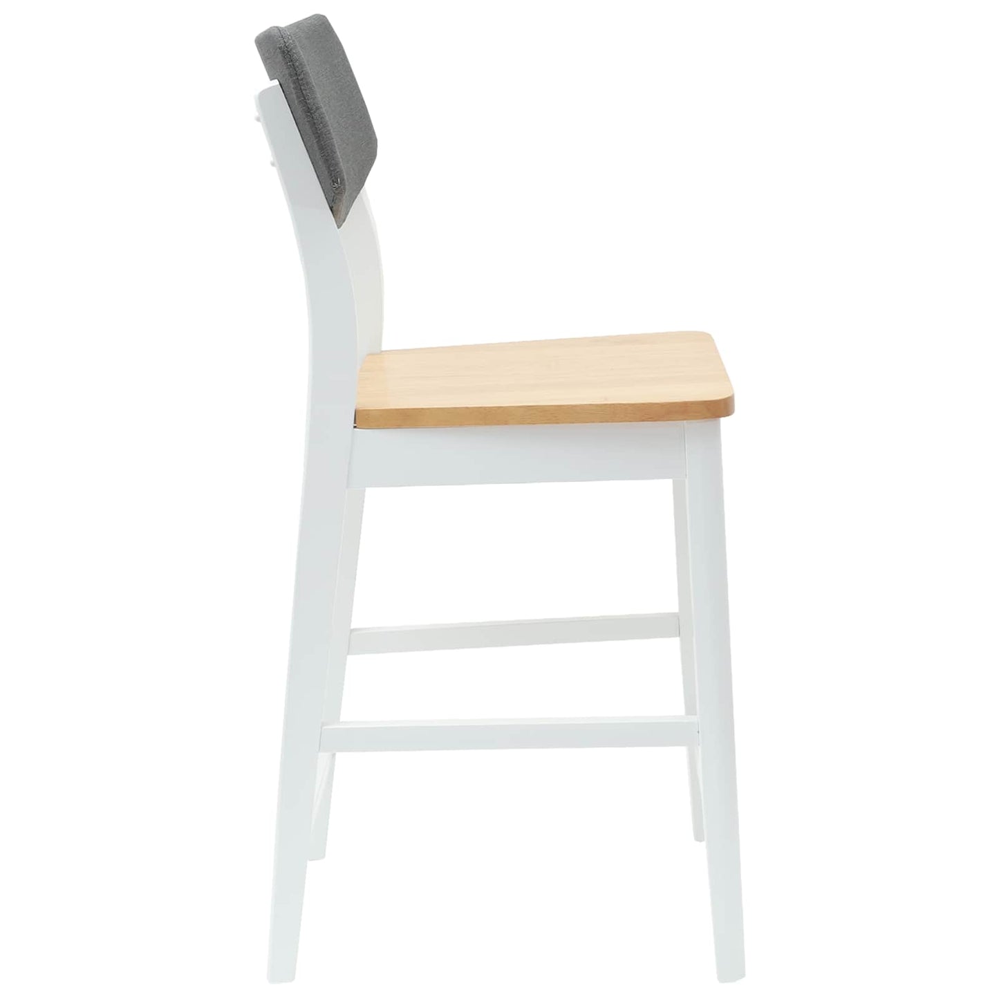 Dining Chairs 2 pcs White 48 x 49 x 95 cm Solid Rubber Wood