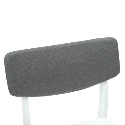 Dining Chairs 2 pcs White 48 x 49 x 95 cm Solid Rubber Wood