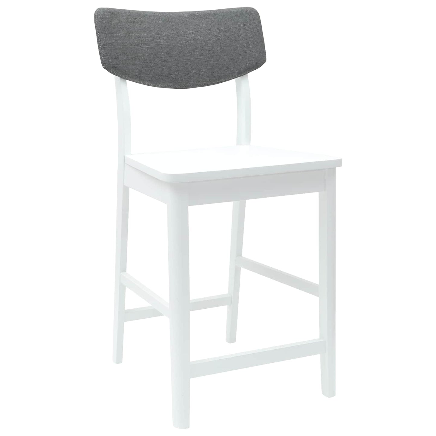 Dining Chairs 2 pcs White 48 x 49 x 95 cm Solid Rubber Wood