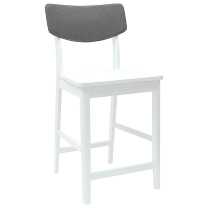 Dining Chairs 2 pcs White 48 x 49 x 95 cm Solid Rubber Wood
