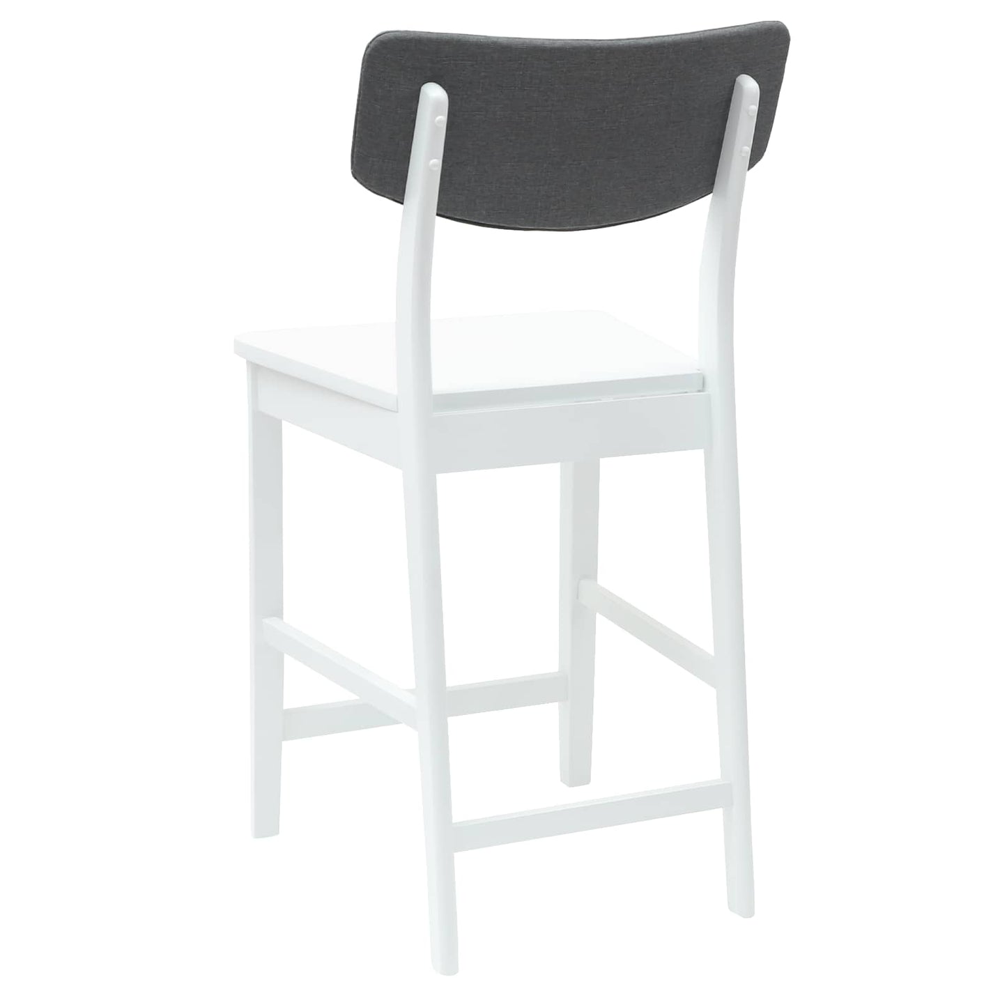 Dining Chairs 2 pcs White 48 x 49 x 95 cm Solid Rubber Wood