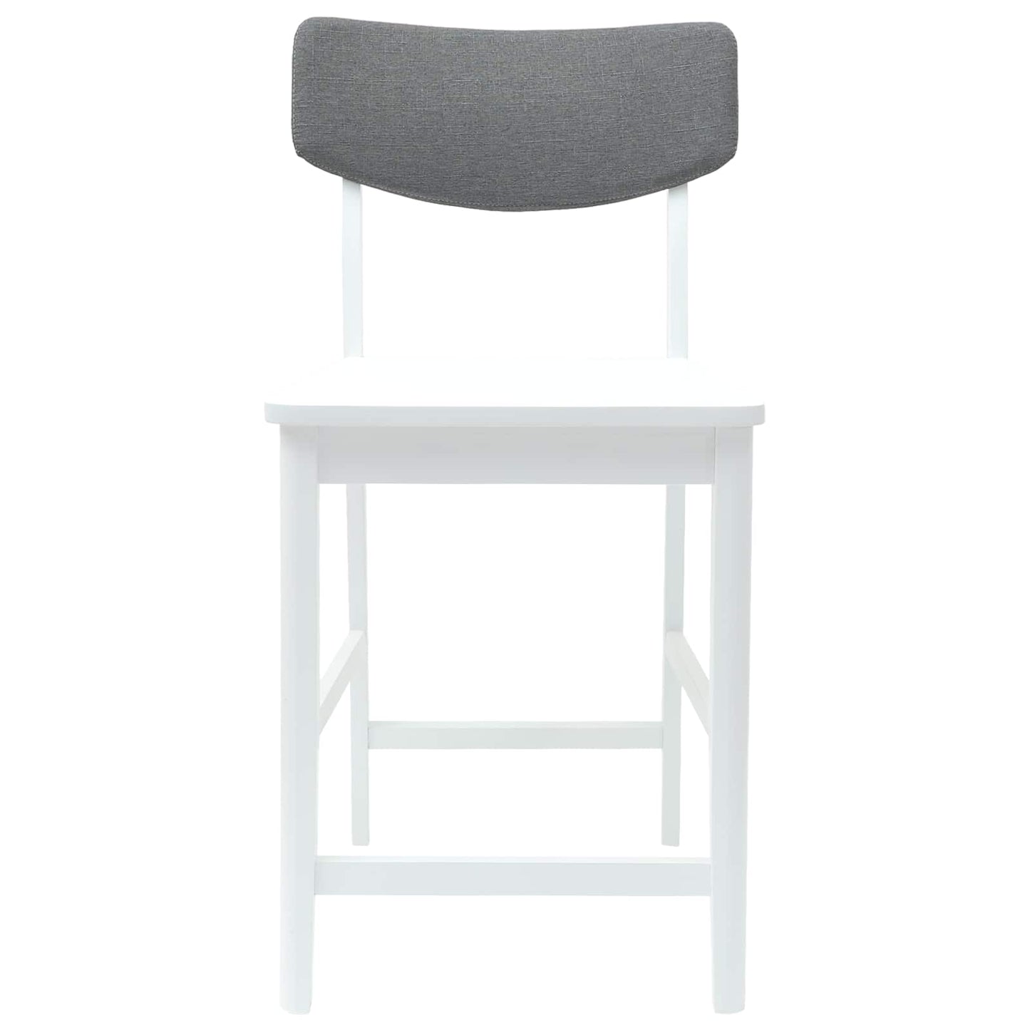 Dining Chairs 2 pcs White 48 x 49 x 95 cm Solid Rubber Wood