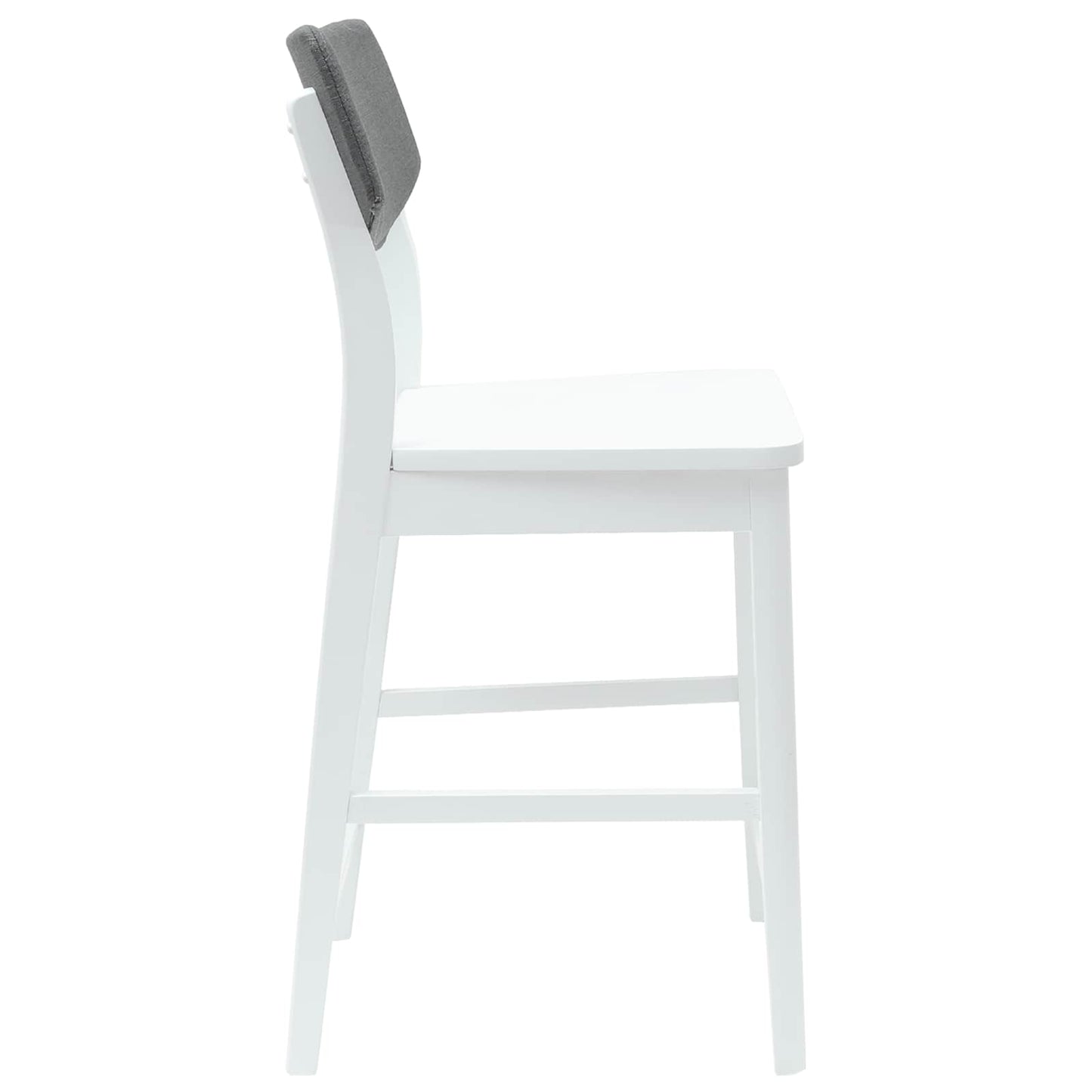 Dining Chairs 2 pcs White 48 x 49 x 95 cm Solid Rubber Wood