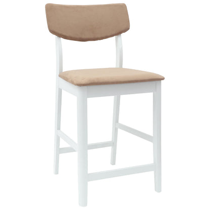 Dining Chairs 2 pcs White 48 x 49 x 95 cm Solid Rubber Wood