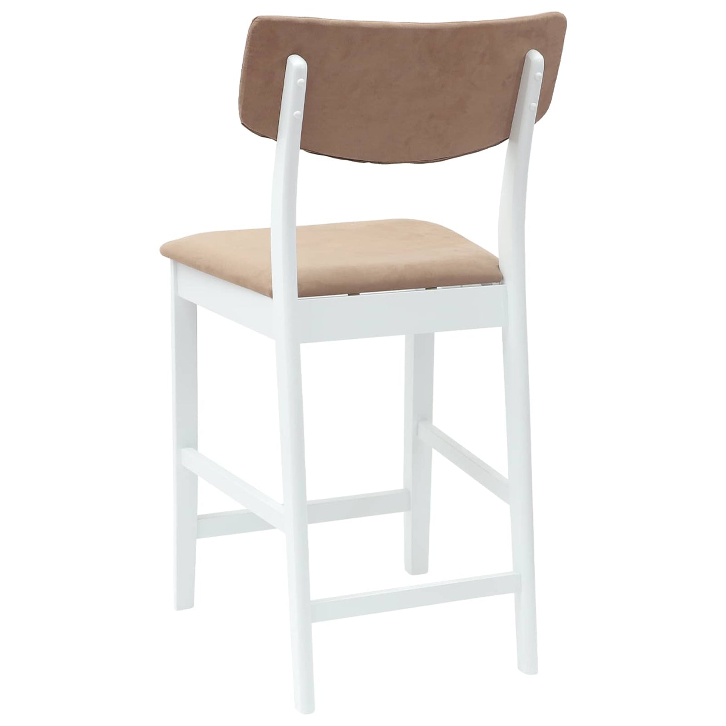 Dining Chairs 2 pcs White 48 x 49 x 95 cm Solid Rubber Wood