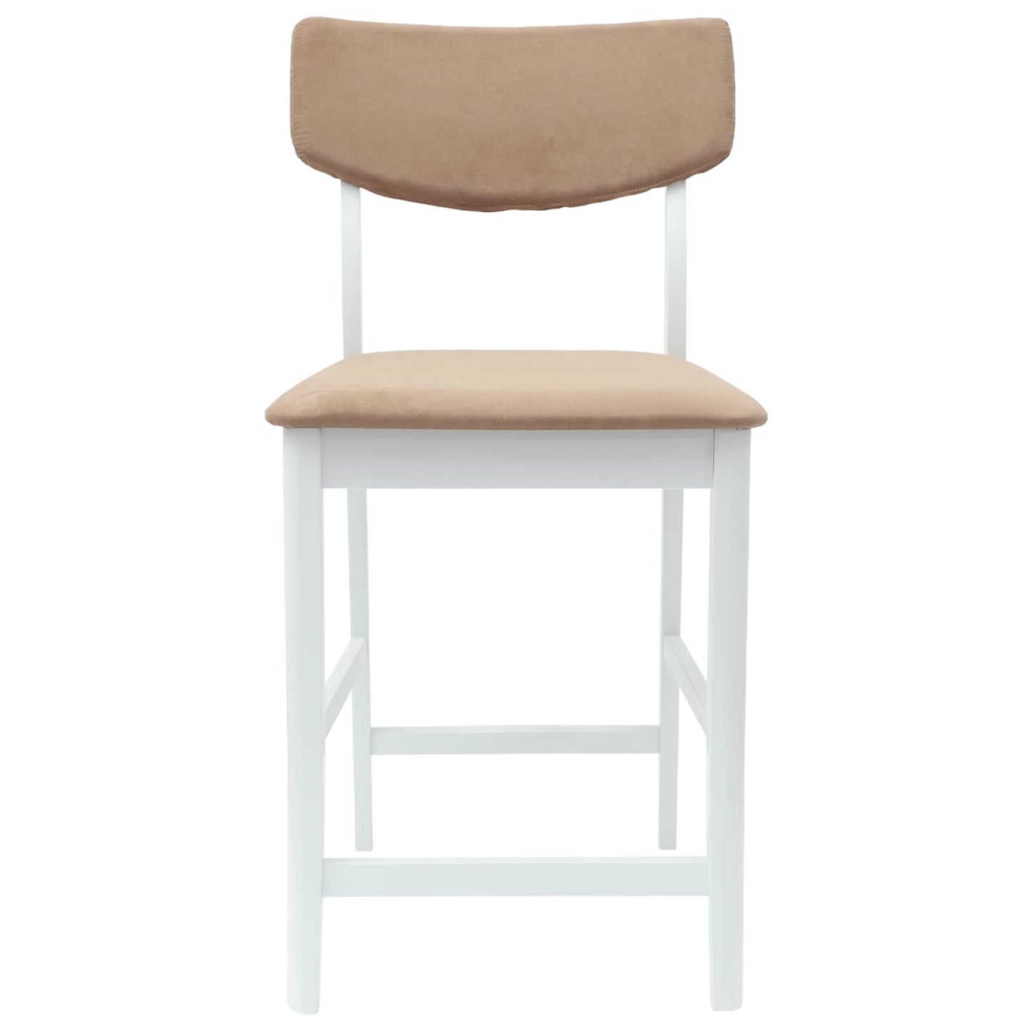 Dining Chairs 2 pcs White 48 x 49 x 95 cm Solid Rubber Wood