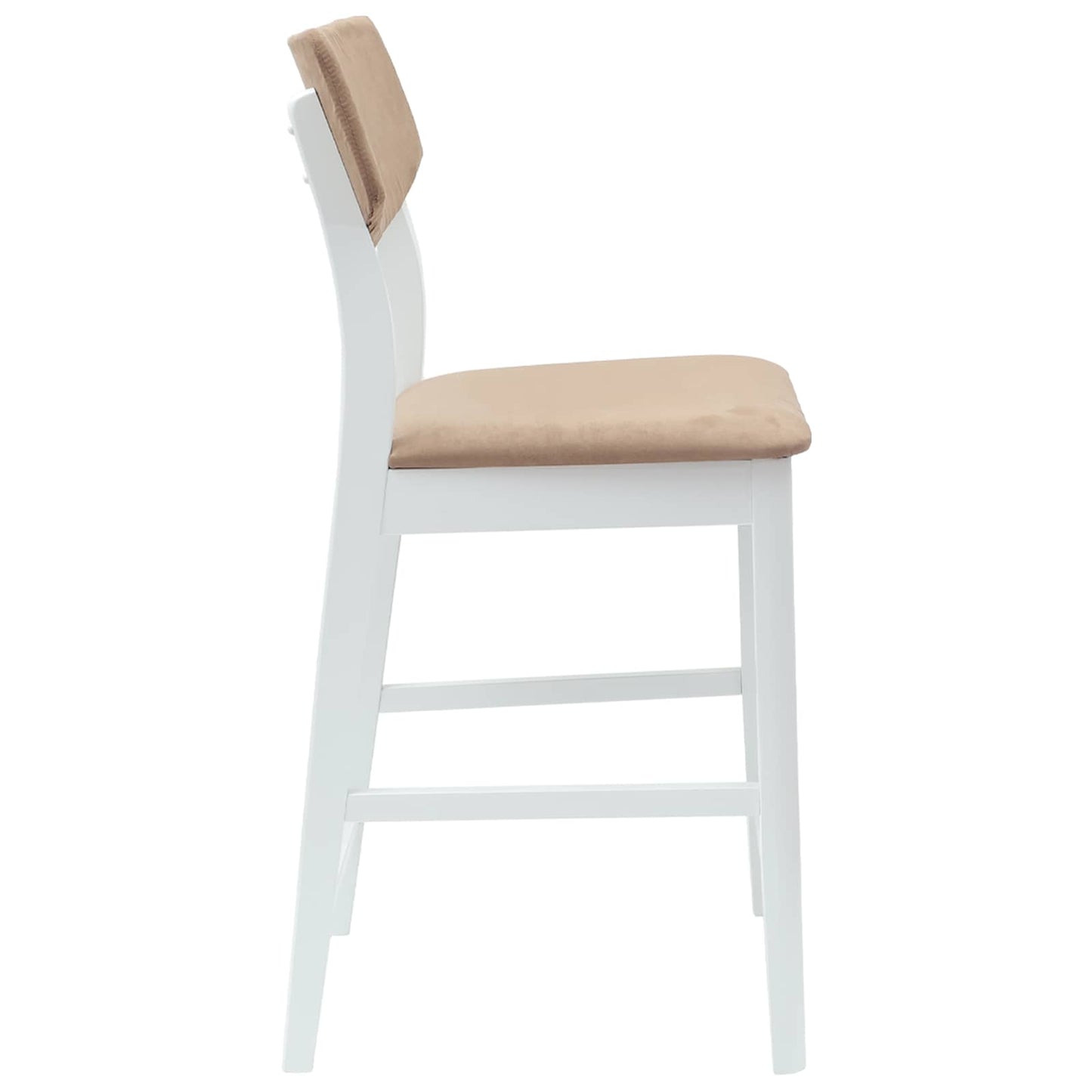 Dining Chairs 2 pcs White 48 x 49 x 95 cm Solid Rubber Wood