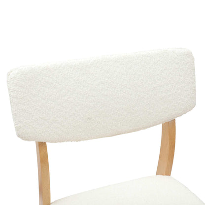 Dining Chairs 2 pcs Natural 48 x 49 x 95 cm Solid Rubber Wood