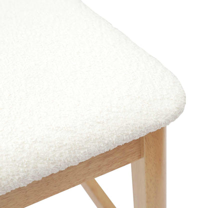 Dining Chairs 2 pcs Natural 48 x 49 x 95 cm Solid Rubber Wood