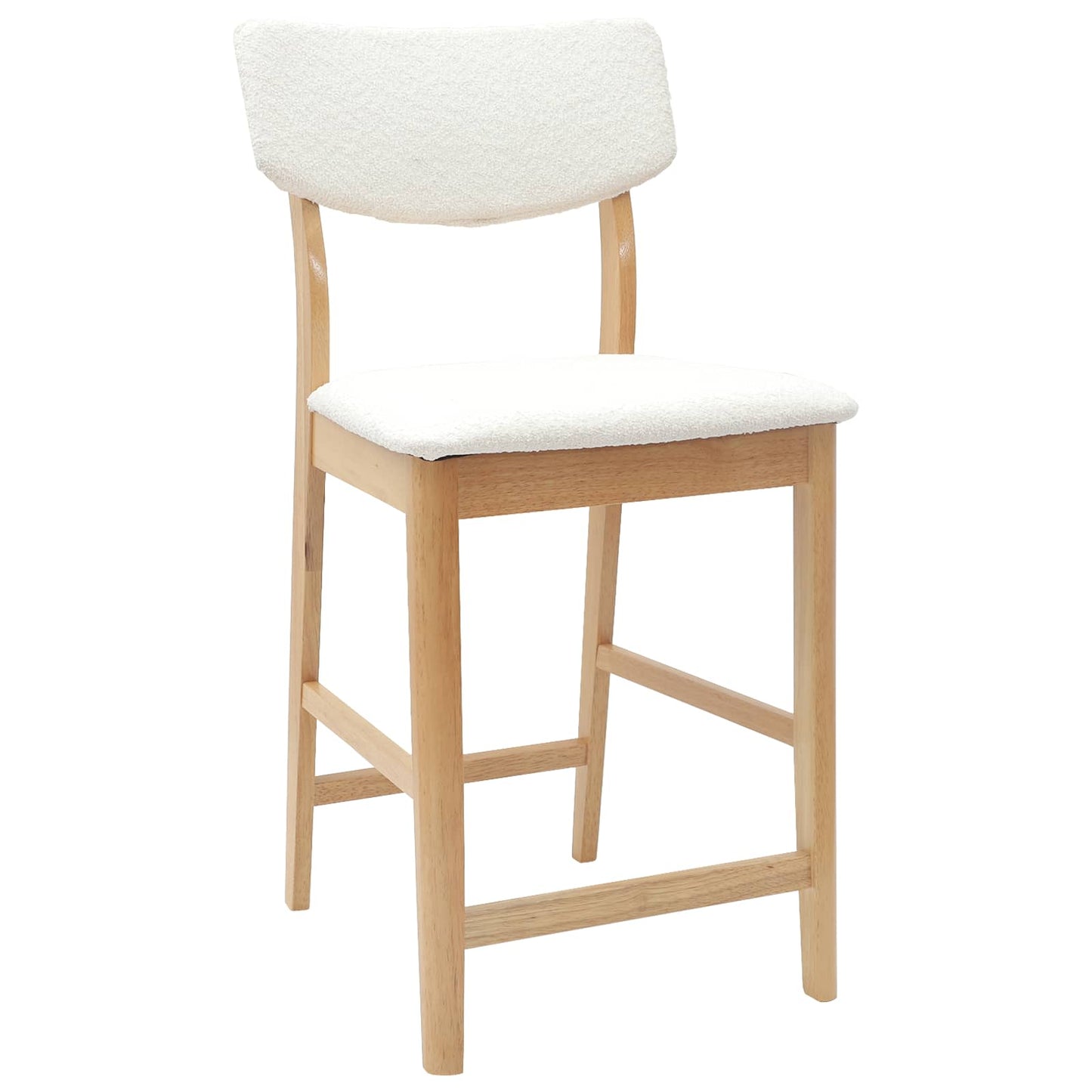 Dining Chairs 2 pcs Natural 48 x 49 x 95 cm Solid Rubber Wood