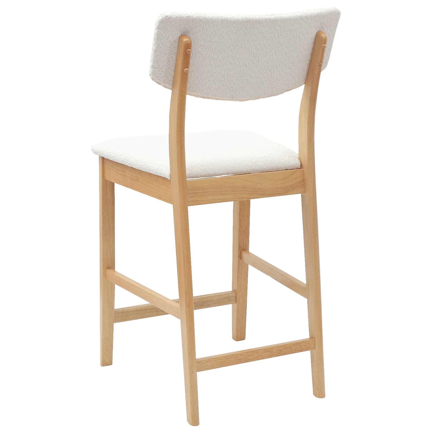 Dining Chairs 2 pcs Natural 48 x 49 x 95 cm Solid Rubber Wood
